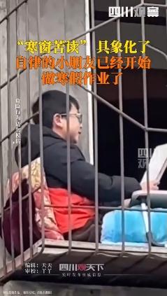 寒窗苦读具象化了读