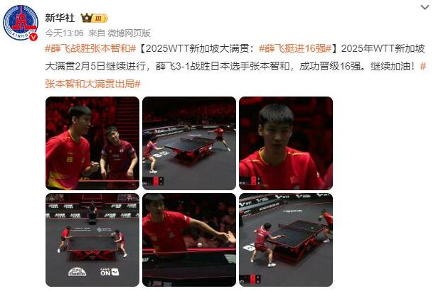 张本智和大满贯出局