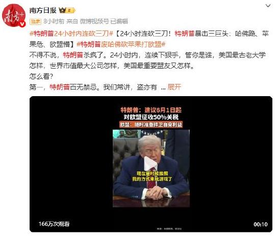 特朗普24小时内连砍三刀